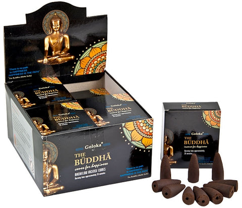 Goloka Buddha Backflow Incense Cones (Box)