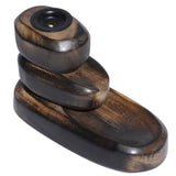 Wood Backflow Incense Cone Burner - 3 Tier Cascade