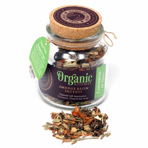Organic Goodness Smudge Resin Incense - Lemongrass & Spice
