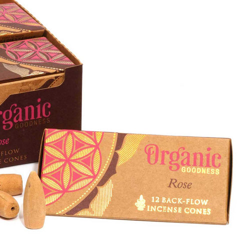 Organic Goodness Backflow Cones - Rose
