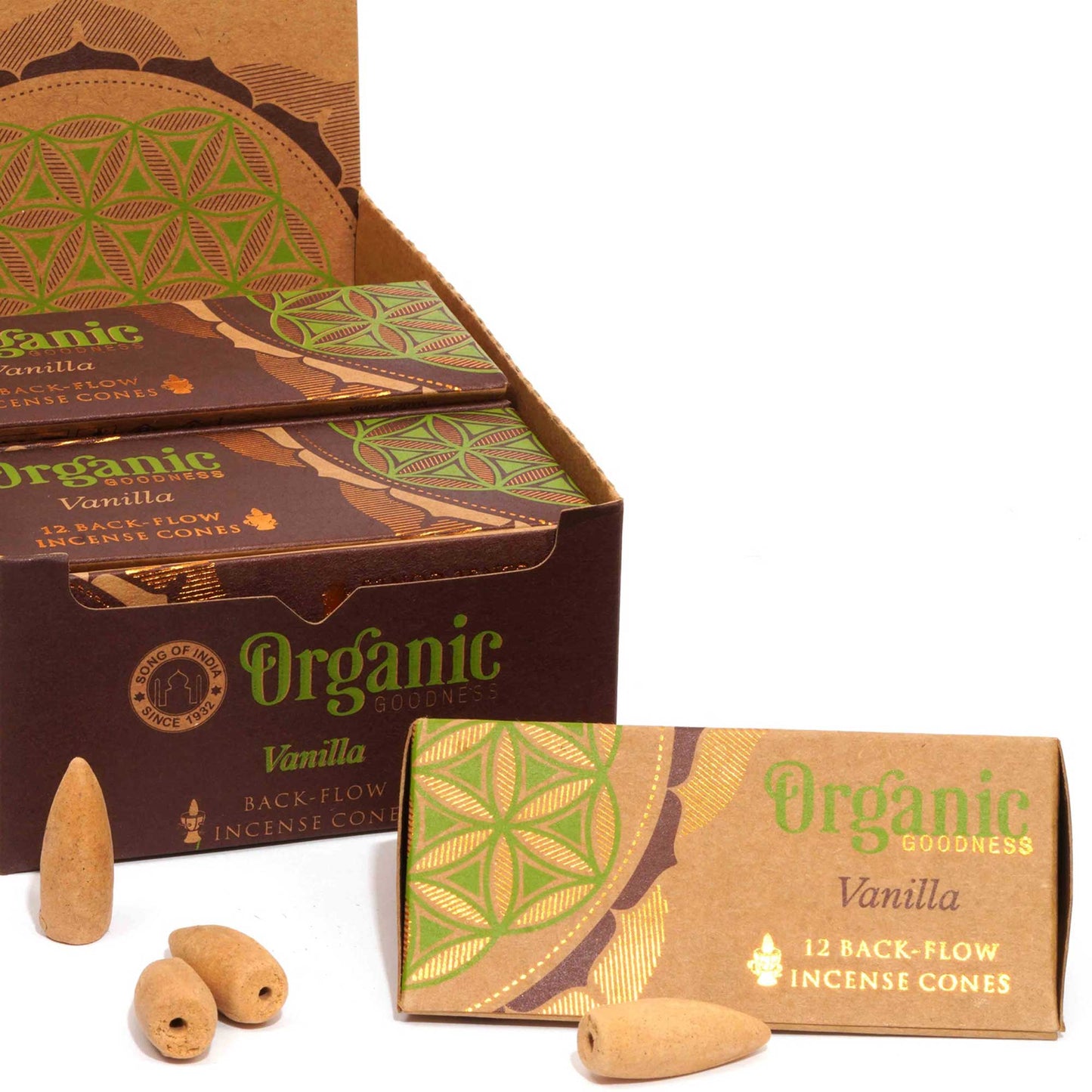 Organic Goodness Backflow Cones - Vanilla