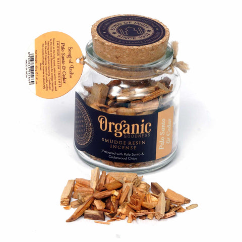 Organic Goodness Smudge Resin Incense - Palo Santo & Cedar