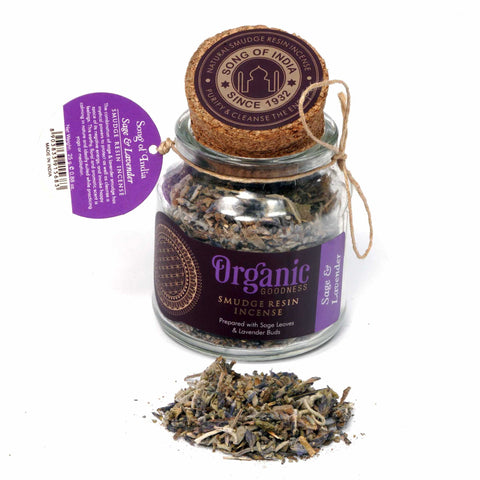 Organic Goodness Smudge Resin Incense - Sage & Lavender