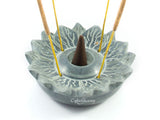 Lotus Soapstone Cone Incense Burner
