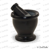 Black Soapstone Mortar & Pestle 3"