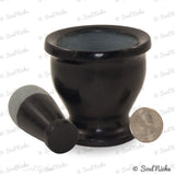 Black Soapstone Mortar & Pestle 3"