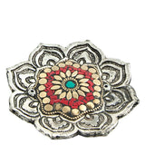 Lotus Colored Aluminum Incense Stick Burner 4"