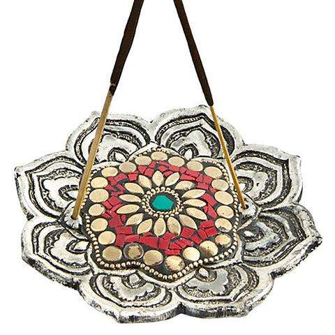 Lotus Colored Aluminum Incense Stick Burner 4"