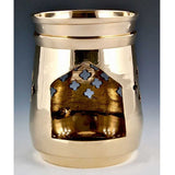 Jali cut Brass Aroma Lamp Tea Light Candle Oil Warmer