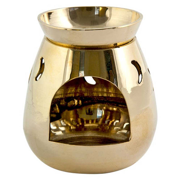 Moon Brass Aroma Lamp Tea Light Candle Oil Warmer - for Aroma Oils – Soul  Niche