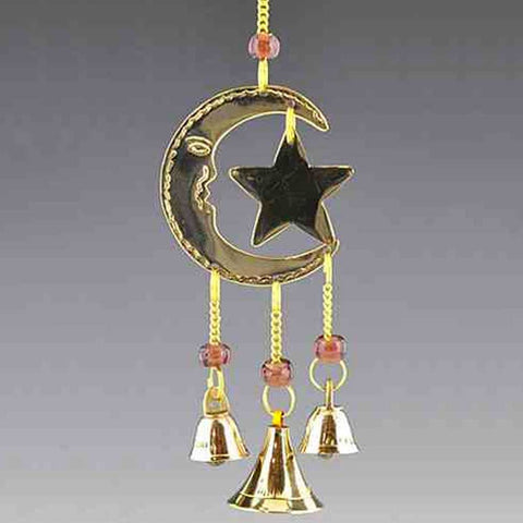 Mini Moon & Star Brass Wind Chime