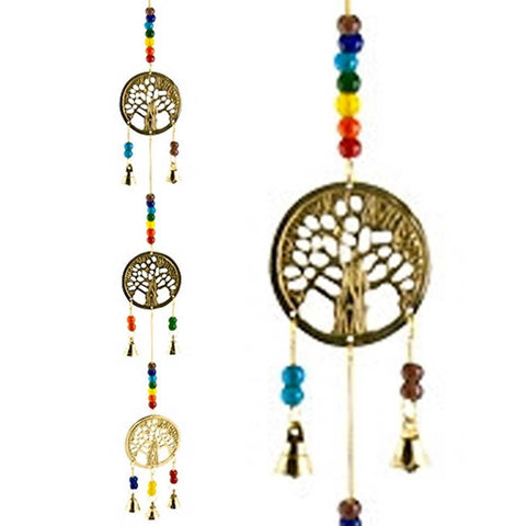 Tree of Life Wind Chime w/ Chakra Beads