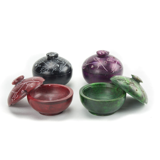 Small Soapstone Incense Burner Pot - for Incense Matches, Cones ...