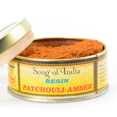 Song of India - Patchouli Amber Incense Powder Tin