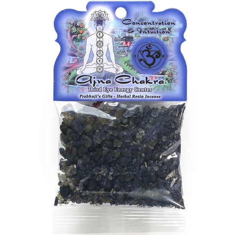 Third Eye Chakra Ajna Resin Incense - Concentration & Intuition