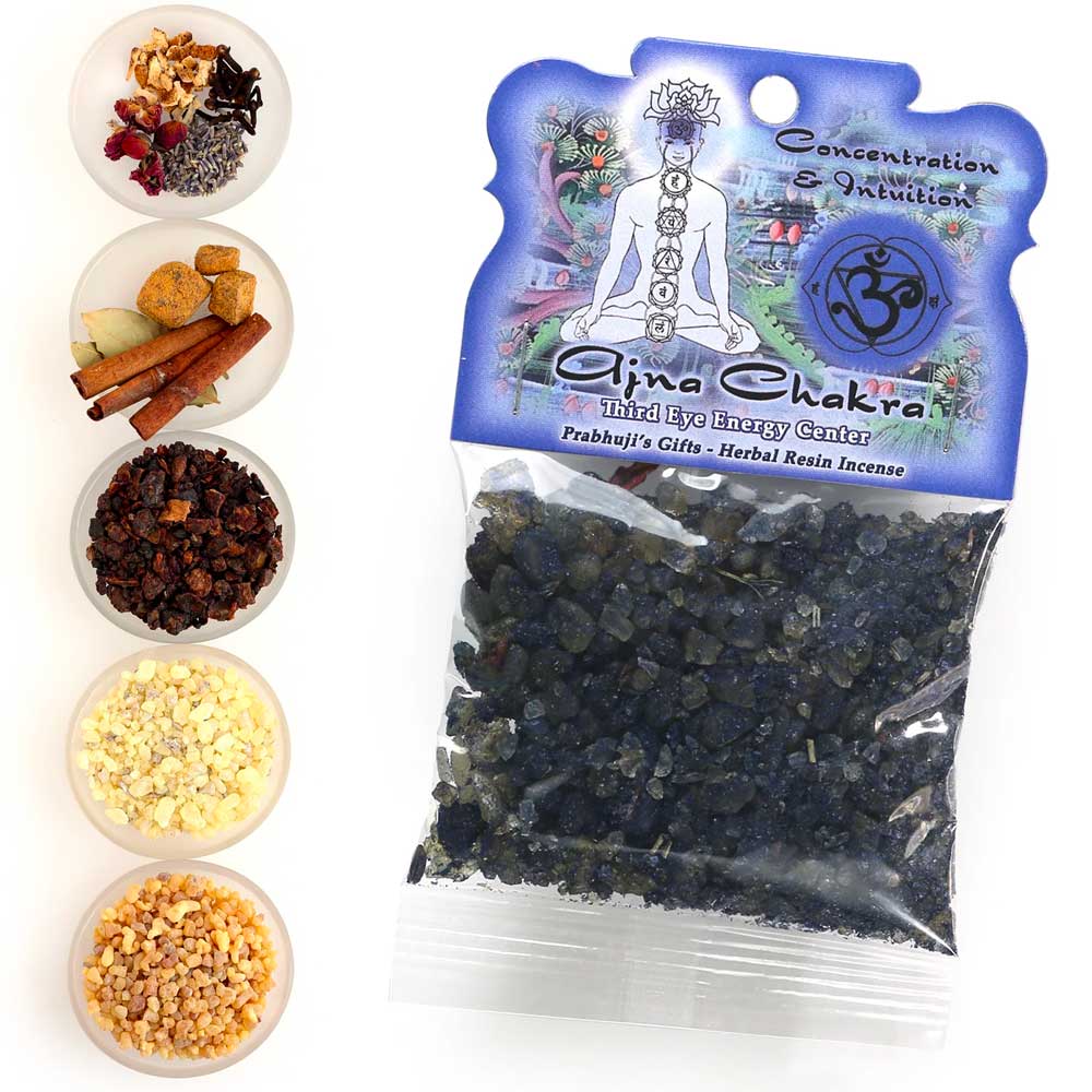Third Eye Chakra Ajna Resin Incense - Concentration & Intuition