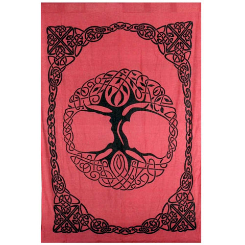 Tree of Life Tapestry (Wine): Twin, Full