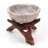Stone Charcoal Incense Burner w/Stand 4"