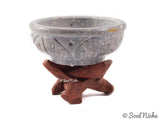 Small Stone Charcoal Incense Burner w/ Stand 2"
