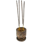 Mango Wood Carved Incense Burner for Sticks & Cones
