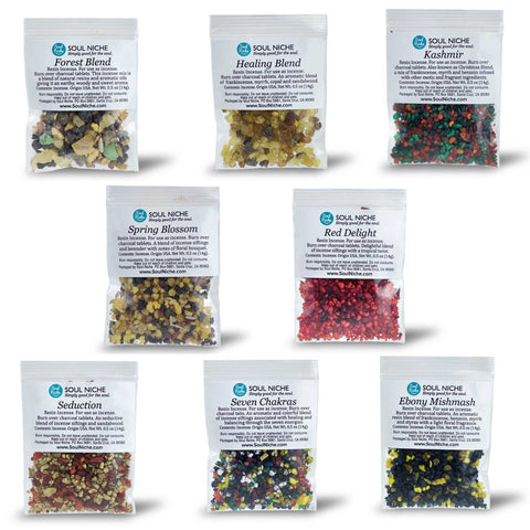 "Incense Blends" Resin Incense Variety Sampler - 8 Pack