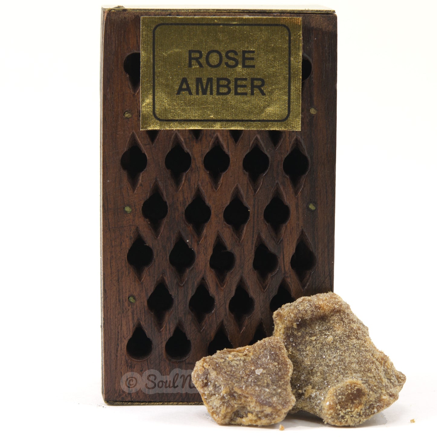 Rose Amber Resin in Rosewood Box