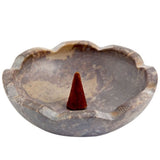 Lotus Soapstone Charcoal Incense Burner Bowl 4"D