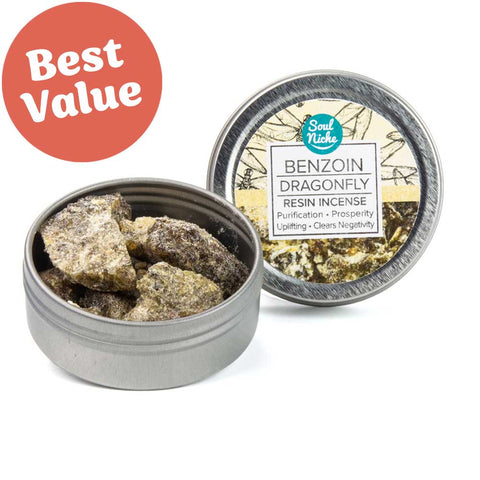 Benzoin Dragonfly Incense Resin Tin