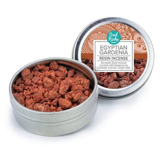 Egyptian Gardenia Resin Incense Tin