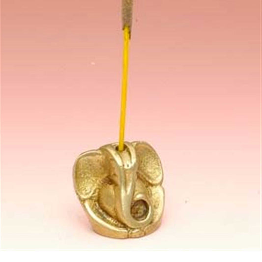 Small Brass Ganesha Incense Stick Burner