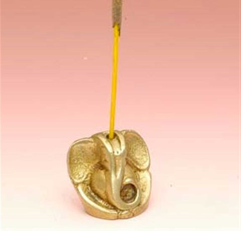 Small Brass Ganesha Incense Stick Burner