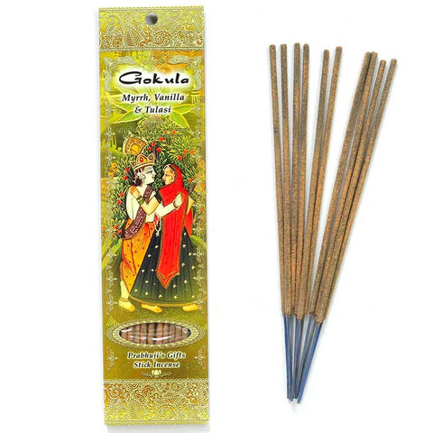Gokula Incense Sticks - Myrrh, Vanilla & Tulsi