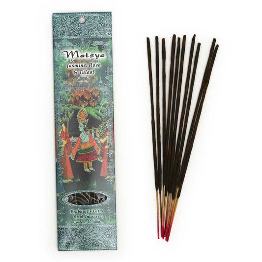 Jasmine, Rose, and Tulasi Incense Sticks