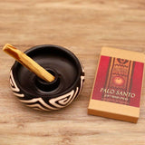 Peruvian Ceramic Incense Burner Holder for Palo Santo stick 5"