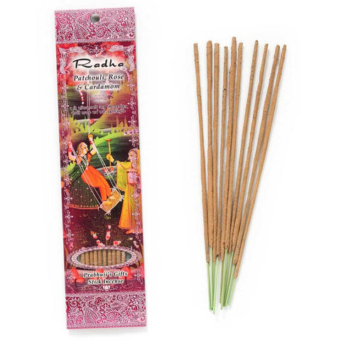 Radha Incense Sticks - Patchouli, Cardamon, and Rose