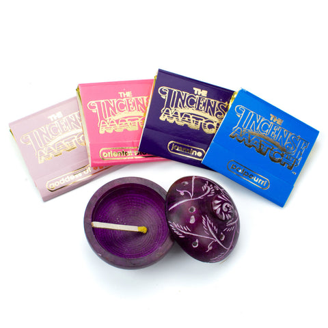 Floral Incense Match Set w/ Burner