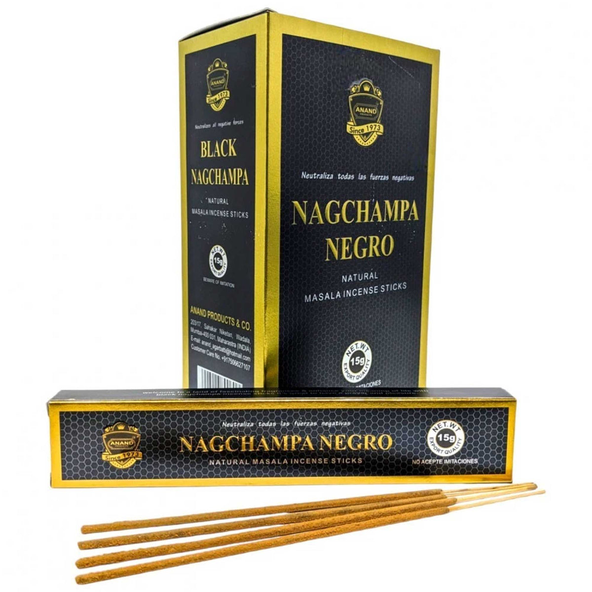 Anand Black Nag Champa Negro Incense Sticks