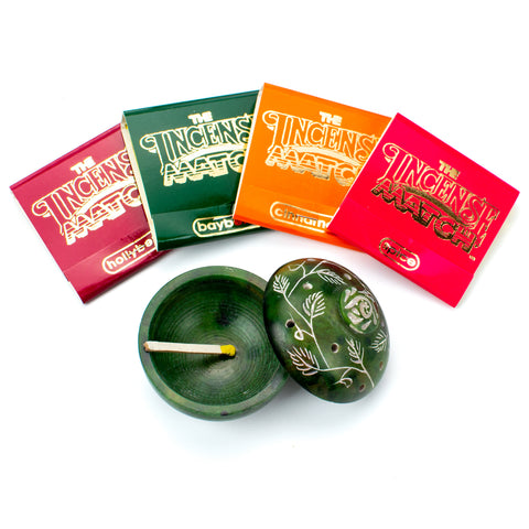 Holiday Spice Incense Match Set w/ Burner