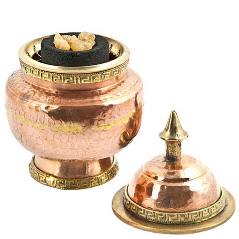 Copper Screen Charcoal Incense Burner 5.5"