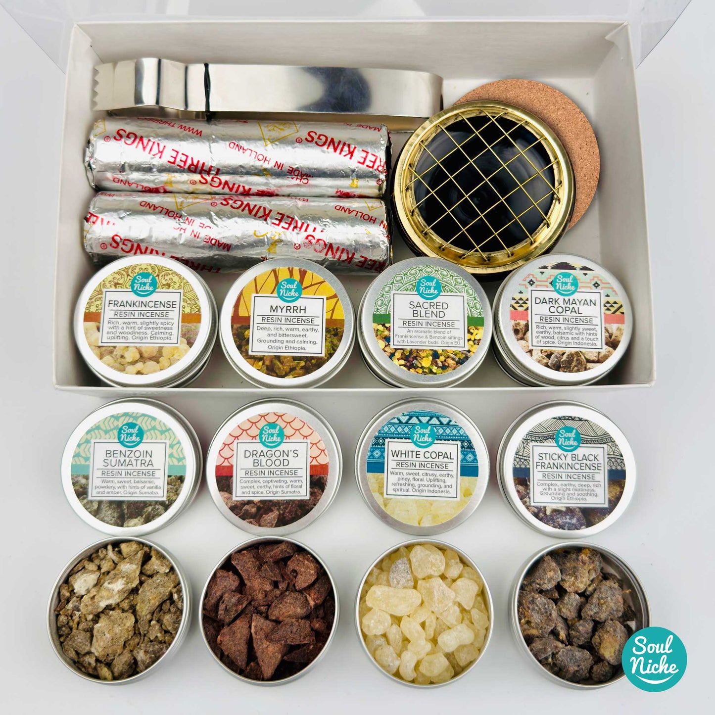 "Essential Kit" Resin Incense Sampler Variety Kit Gift Set - 8 Pack