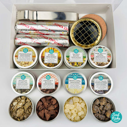 "Essential Kit" Resin Incense Sampler Variety Kit Gift Set - 8 Pack