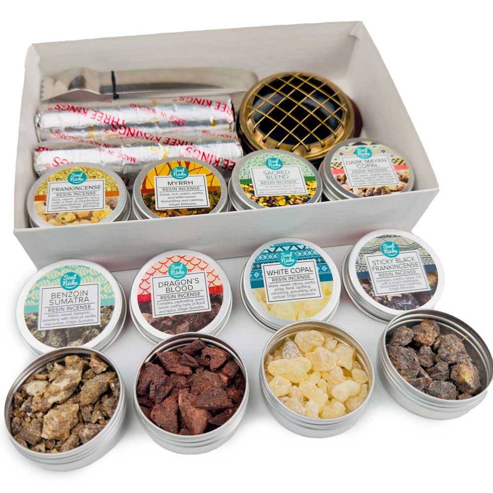 "Essential Kit" Resin Incense Sampler Variety Kit Gift Set - 8 Pack