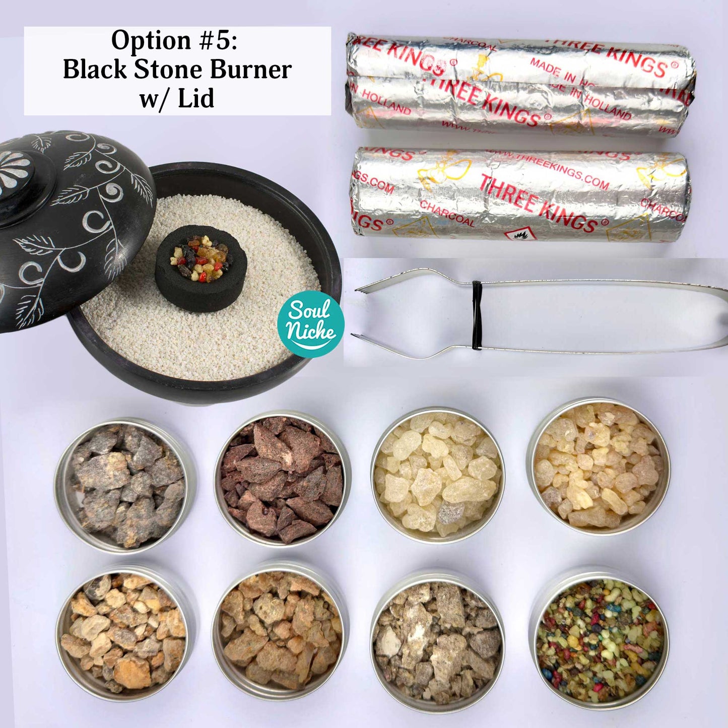 "Essential Kit" Resin Incense Sampler Variety Kit Gift Set - 8 Pack