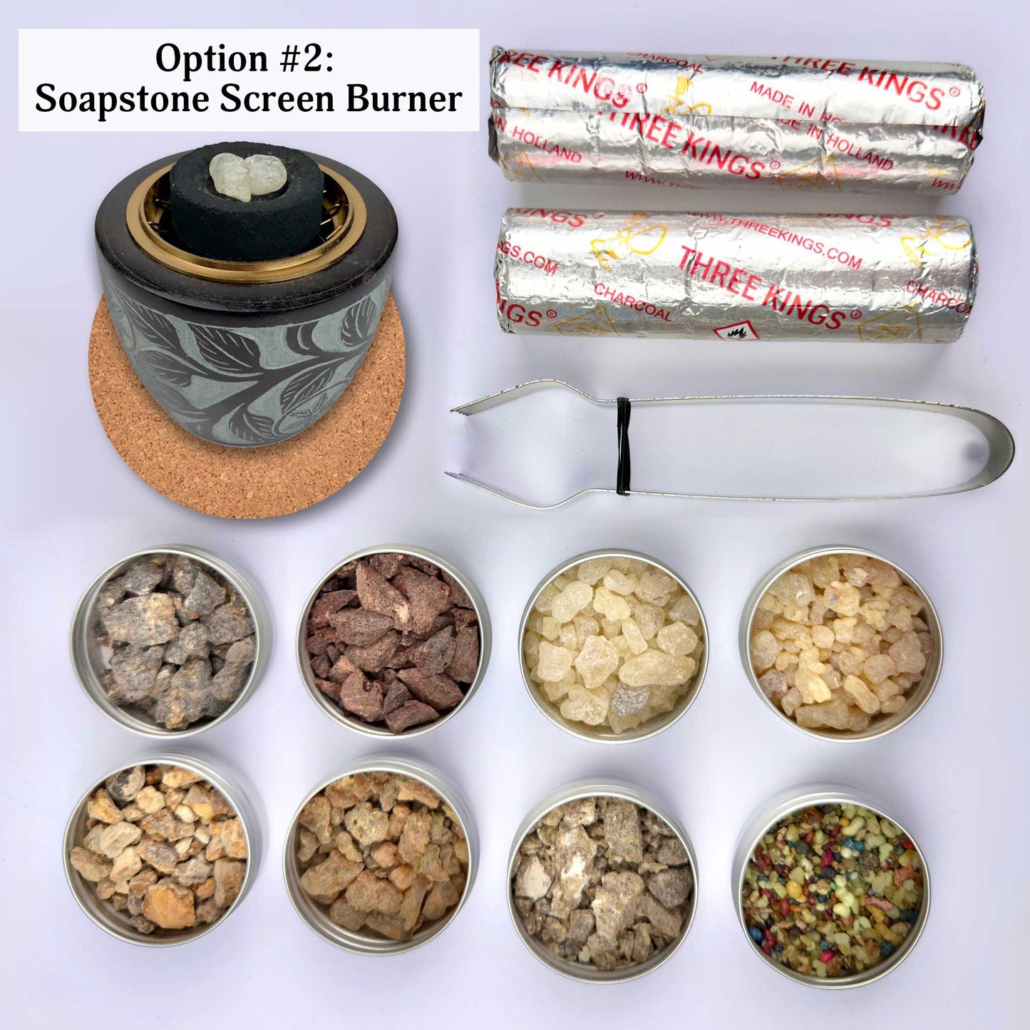 "Essential Kit" Resin Incense Sampler Variety Kit Gift Set - 8 Pack