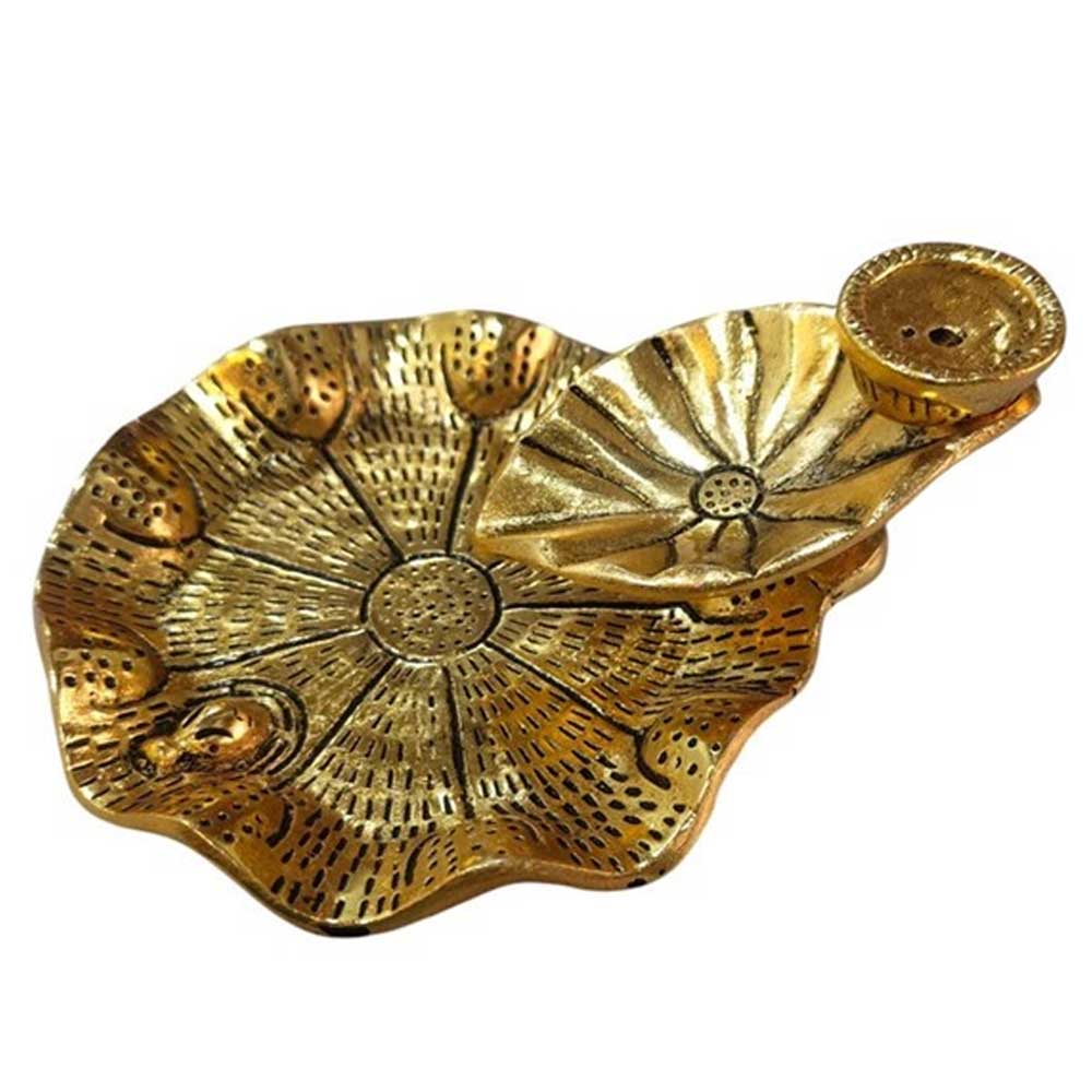 Gold Leaf Backflow Cone Incense Burner