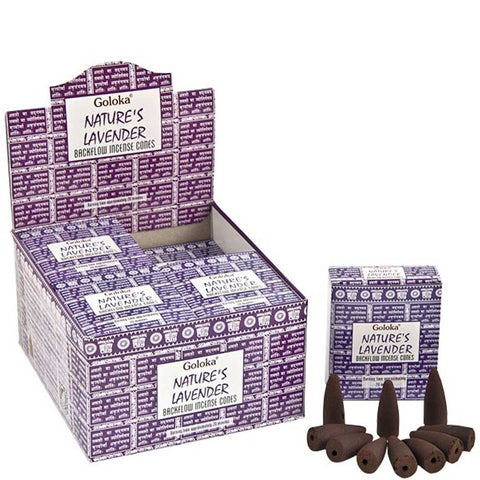 Goloka Backflow Incense Cones - Lavender