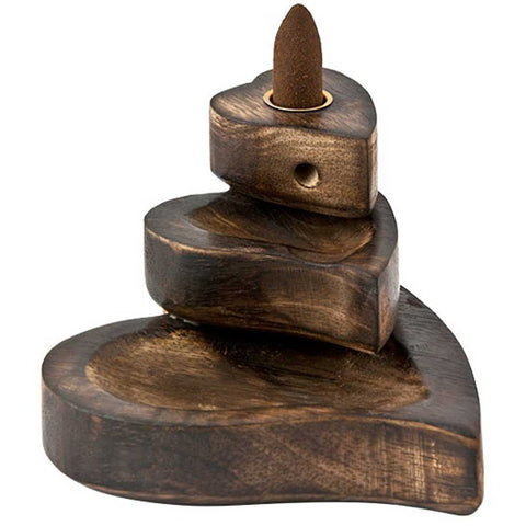 Heart Backflow Incense Cone Burner