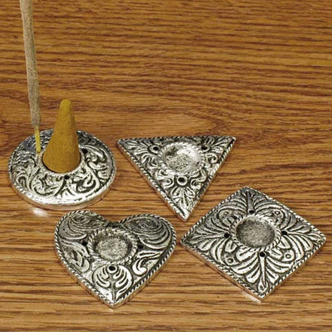 Small Metal Incense Cone Burner Plate - Assorted Shapes