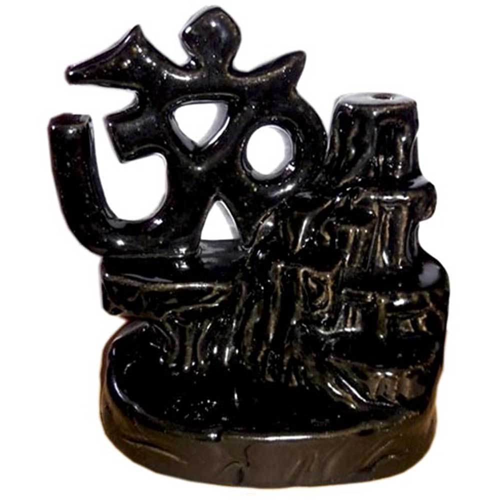 Om Symbol Backflow Incense Cone Burner