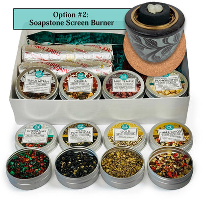 Religious Temple Incense Resin Sampler Variety Kit Gift Set - 8 Pack